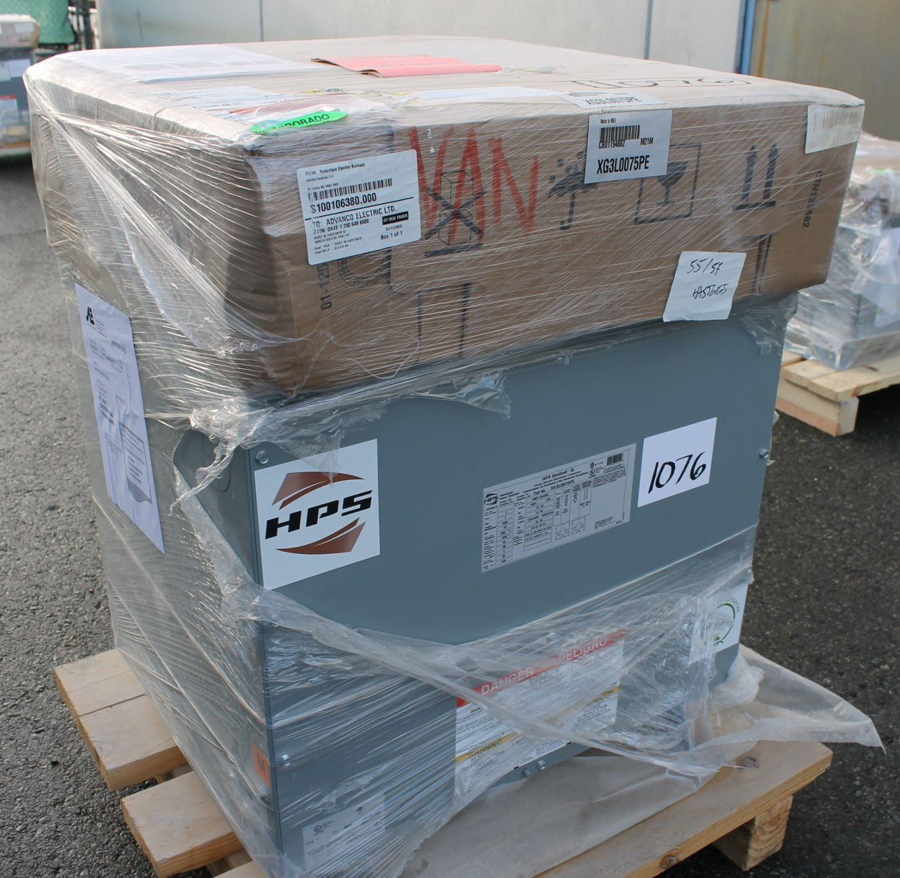 75 kVA HPS New Transformer 600-120/240V Cat No XG3L0075PE SKU 1076