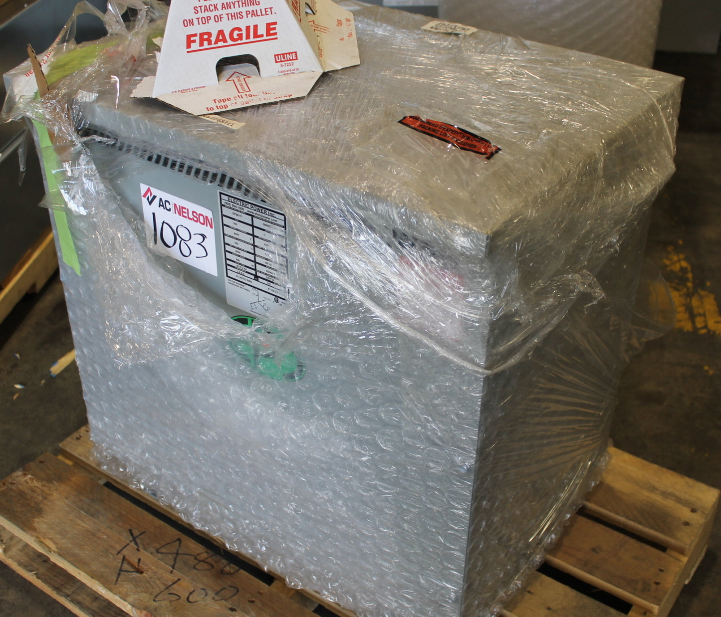 300 kVA EPI New Transformer 600-480V Cat No 300MR7C4NITOK4 SKU 1083