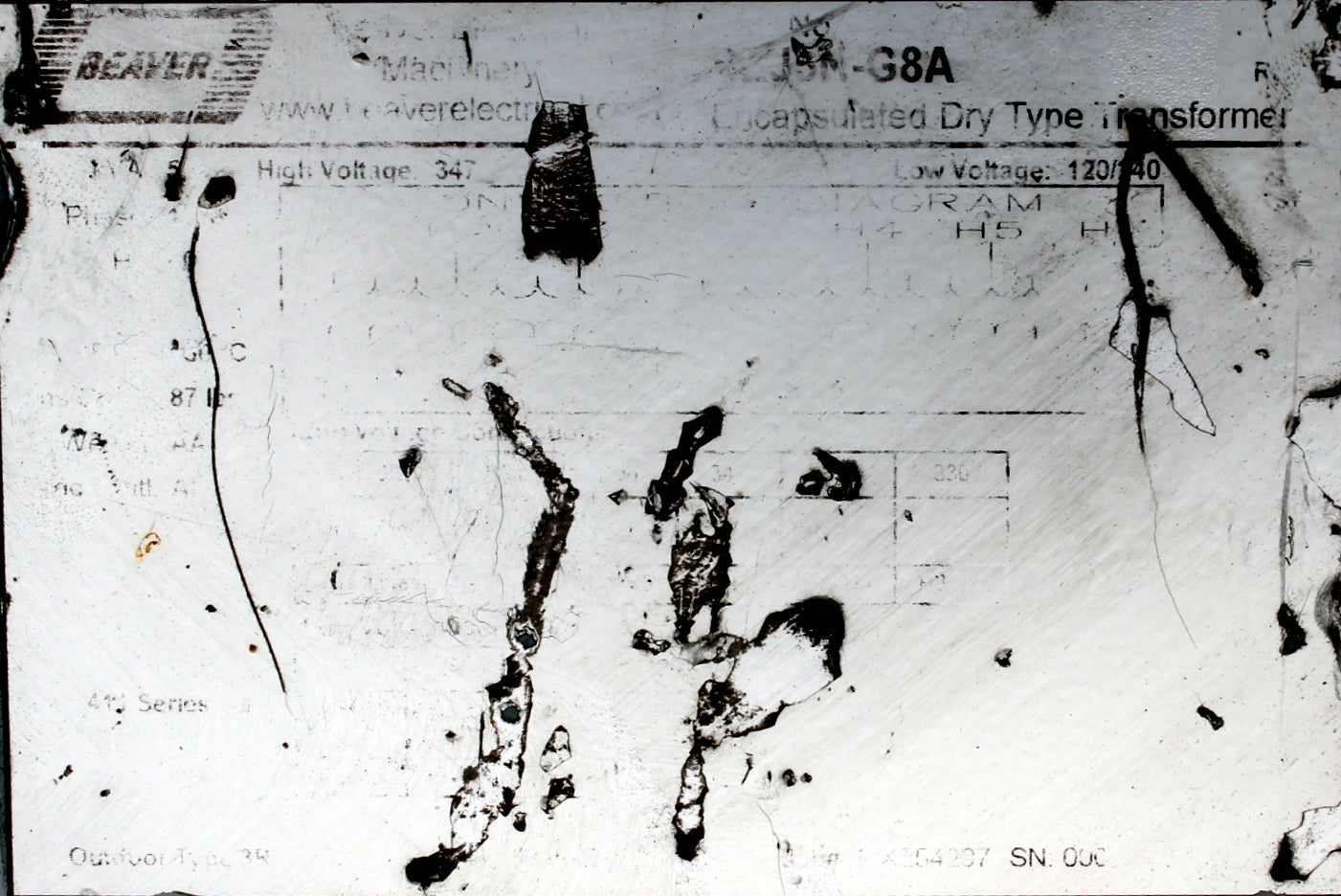 5 kVA REX Reconditioned Transformer 230-120/208V Cat No SKU 3018