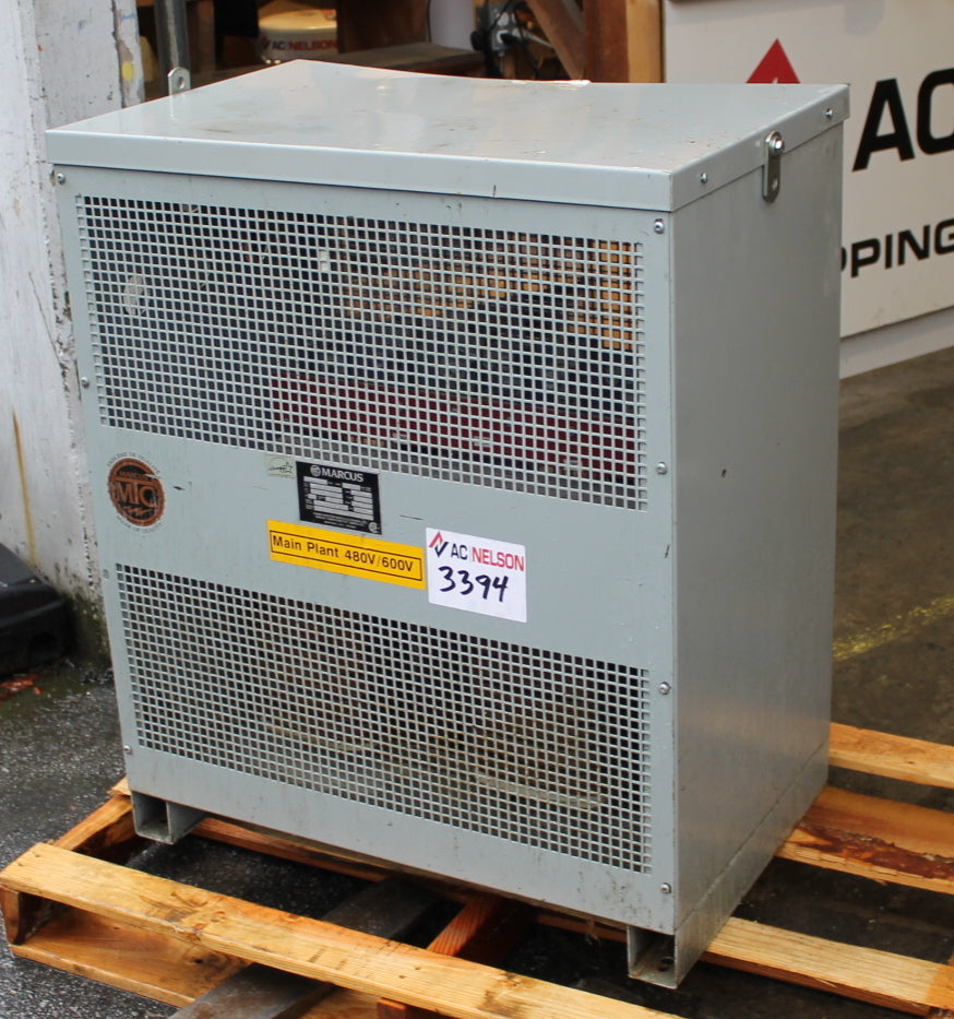 450 kVA Marcus Reconditioned Transformer 600-480V Cat No MAT450A19 SKU 3394