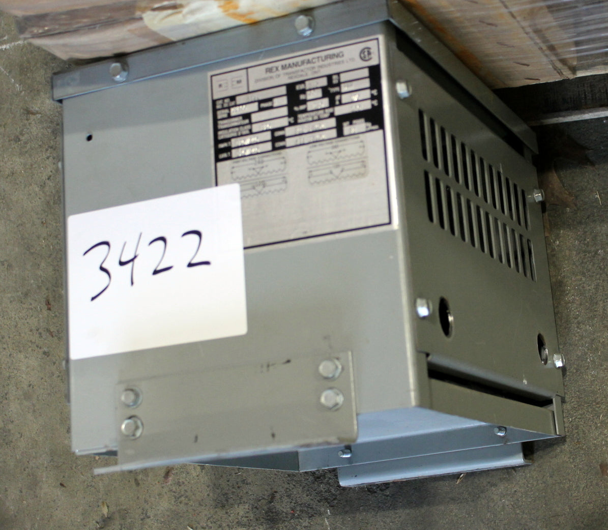 3 kVA Rex Reconditioned Transformer 120/240-120/240V Cat No S3KK SKU 3422