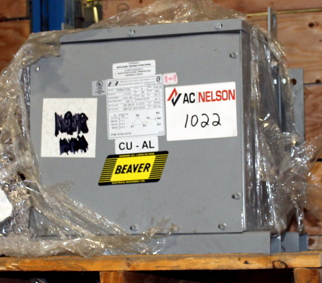 6 kVA BEAVER New Transformer 208D-600Y/347V Cat No TER6H-T34C SKU 1022