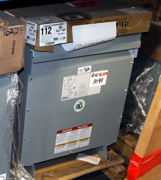 112.5 kVA HPS New Transformer 208-480Y/277V Cat No CD6C0112HRA6XXBD SKU 1041