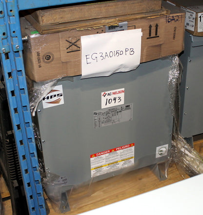 150 kVA HPS New Transformer 600-208Y/120V Cat No EG3A0150PB SKU 1043