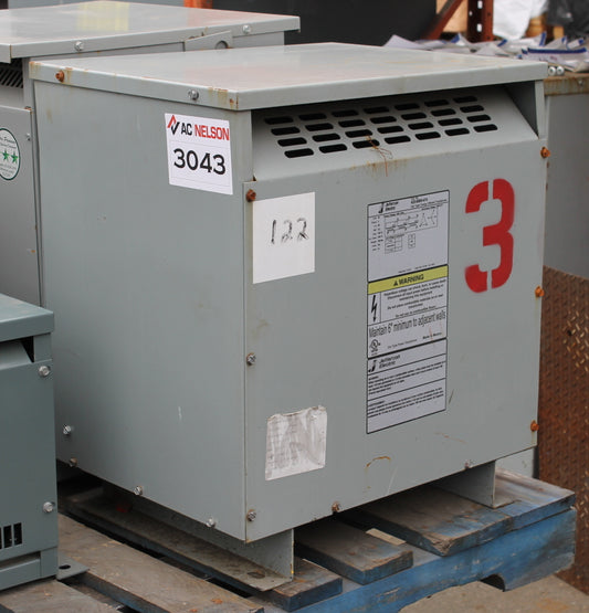 30 kVA JEFFERSON Reconditioned Transformer 600-277/480V Cat No 423-E005-474 SKU 3043