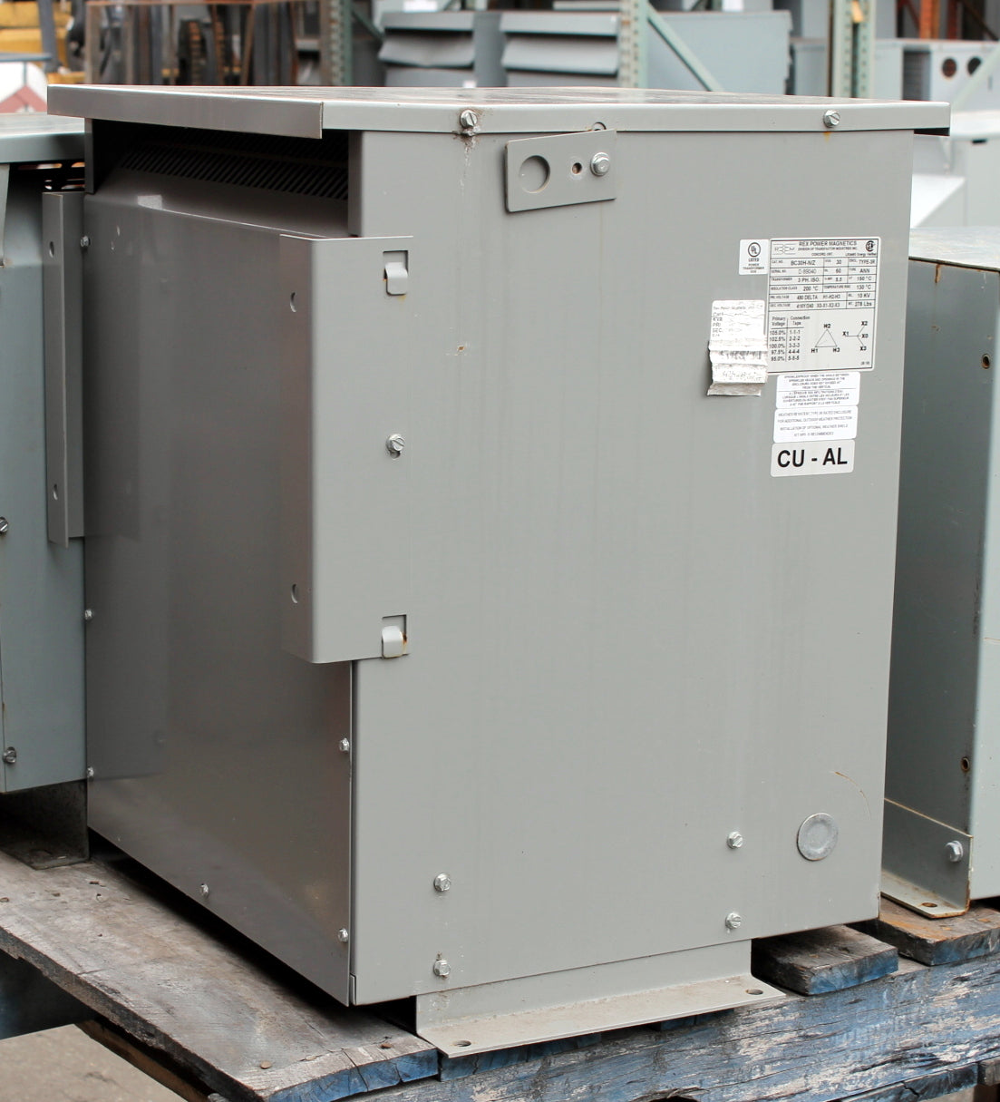 30 kVA REX Reconditioned Transformer 480-416/240V Cat No BC30H-N/Z SKU 3044