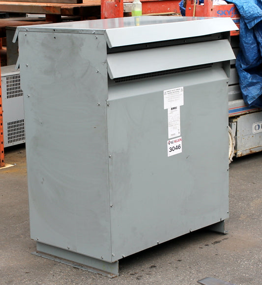 225 kVA BEMAG Reconditioned Transformer 600-277/480V Cat No UA3225S480 SKU 3046