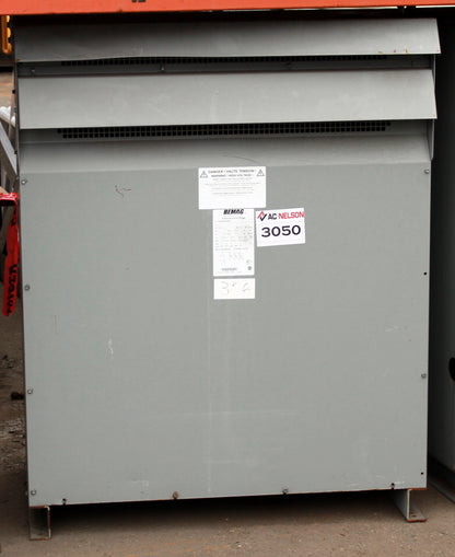 225 kVA BEMAG Reconditioned Transformer 600-277/480V Cat No UA3225S480 SKU 3050