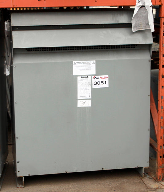 225 kVA BEMAG Reconditioned Transformer 600-277/480V Cat No UA3225S480 SKU 3051