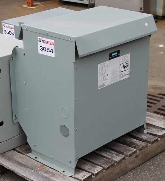 30 kVA SIEMENS Reconditioned Transformer 600-240/139V Cat No T3G20030A5RXXE SKU 3064