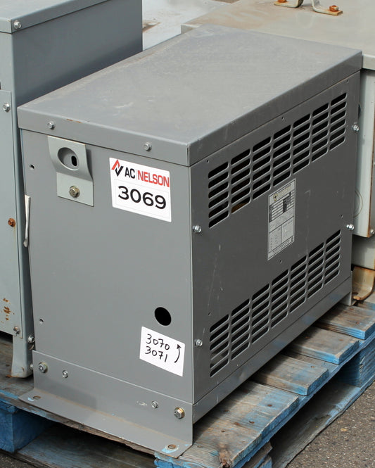 15 kVA POLYGON JEFFERSON Reconditioned Transformer 600-120/208V Cat No 5H3-15CR-3C SKU 3069