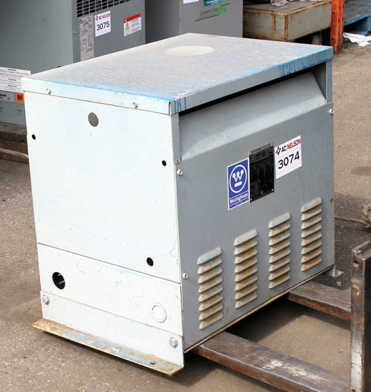 30 kVA WESTINGHOUSE Reconditioned Transformer 600-120/208V Cat No DT3 SKU 3074