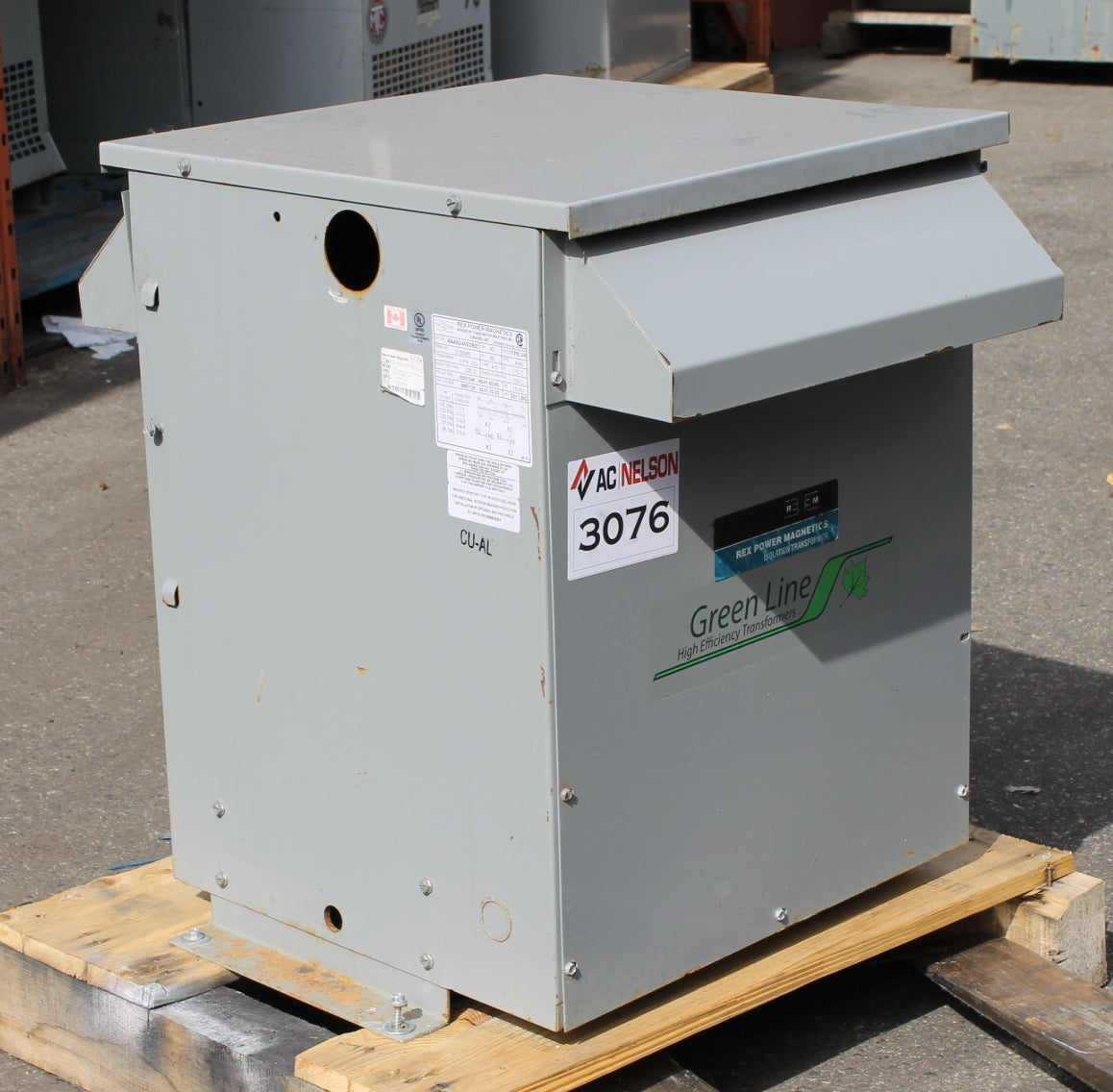 45 kVA REX Reconditioned Transformer 600/347-208/120V Cat No BA45Q-M1E3R2 SKU 3076