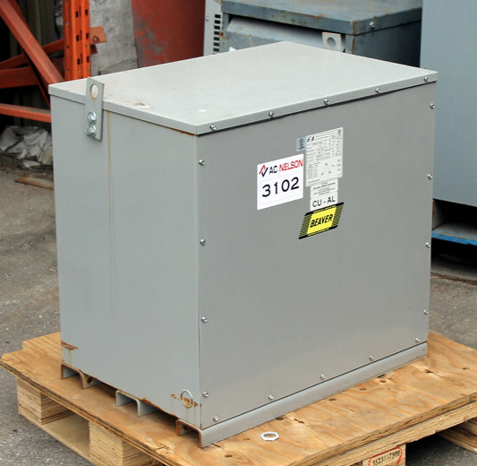 45 kVA REX Reconditioned Transformer 600-120/208V Cat No TER45T-H34A SKU 3102