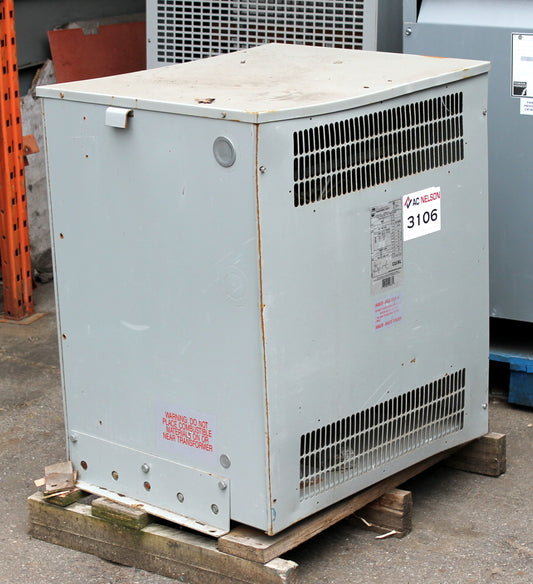 112.5 kVA HPS Reconditioned Transformer 600-120/208V Cat No K122PB SKU 3106