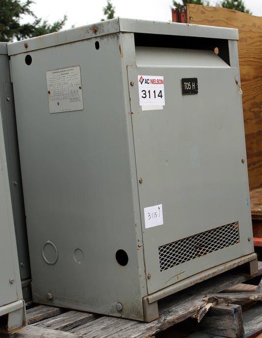 45 kVA GE Reconditioned Transformer 600-120/208V Cat No SKU 3114