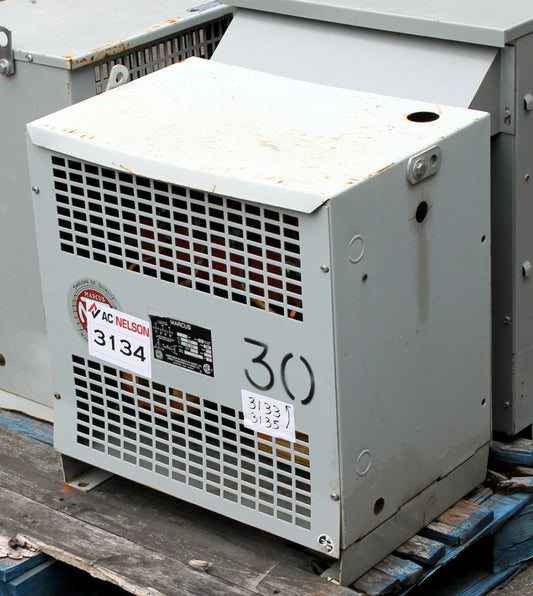 30 kVA MARCUS Reconditioned Transformer 600-120/208V Cat No 5635-485 SKU 3134