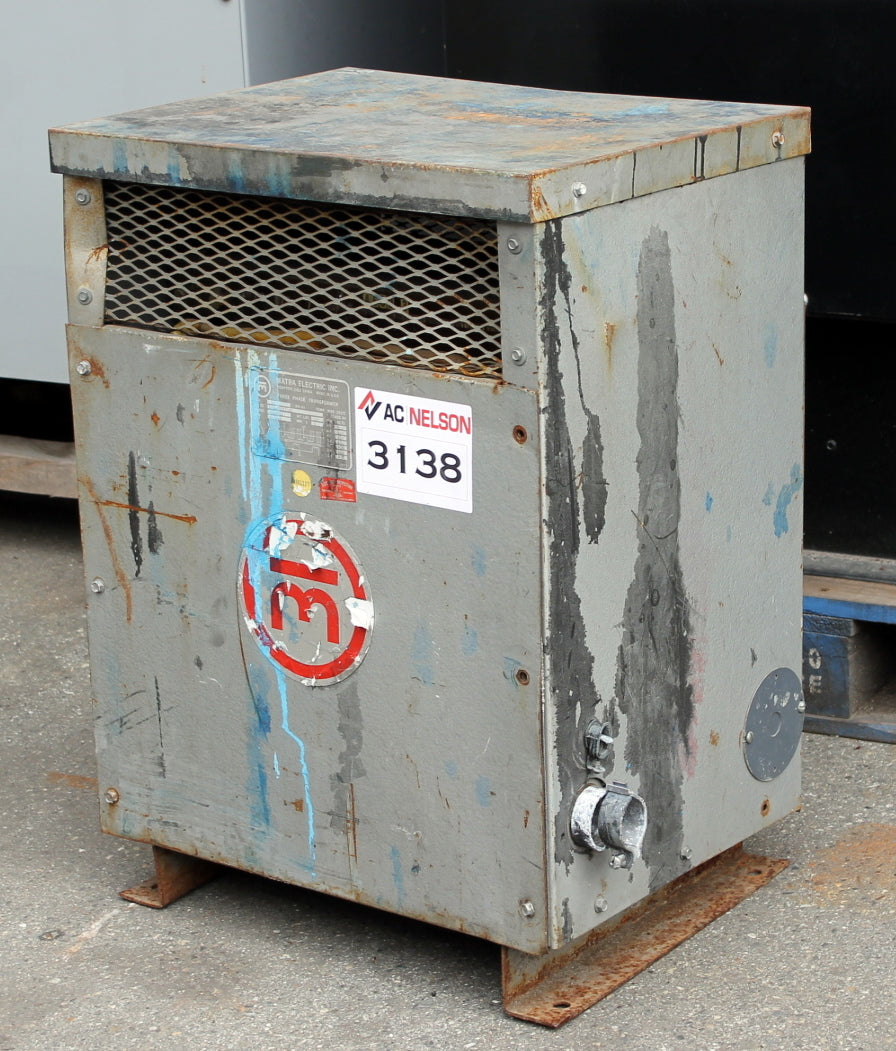 45 kVA MATRA Reconditioned Transformer 480-120/208V Cat No SKU 3138