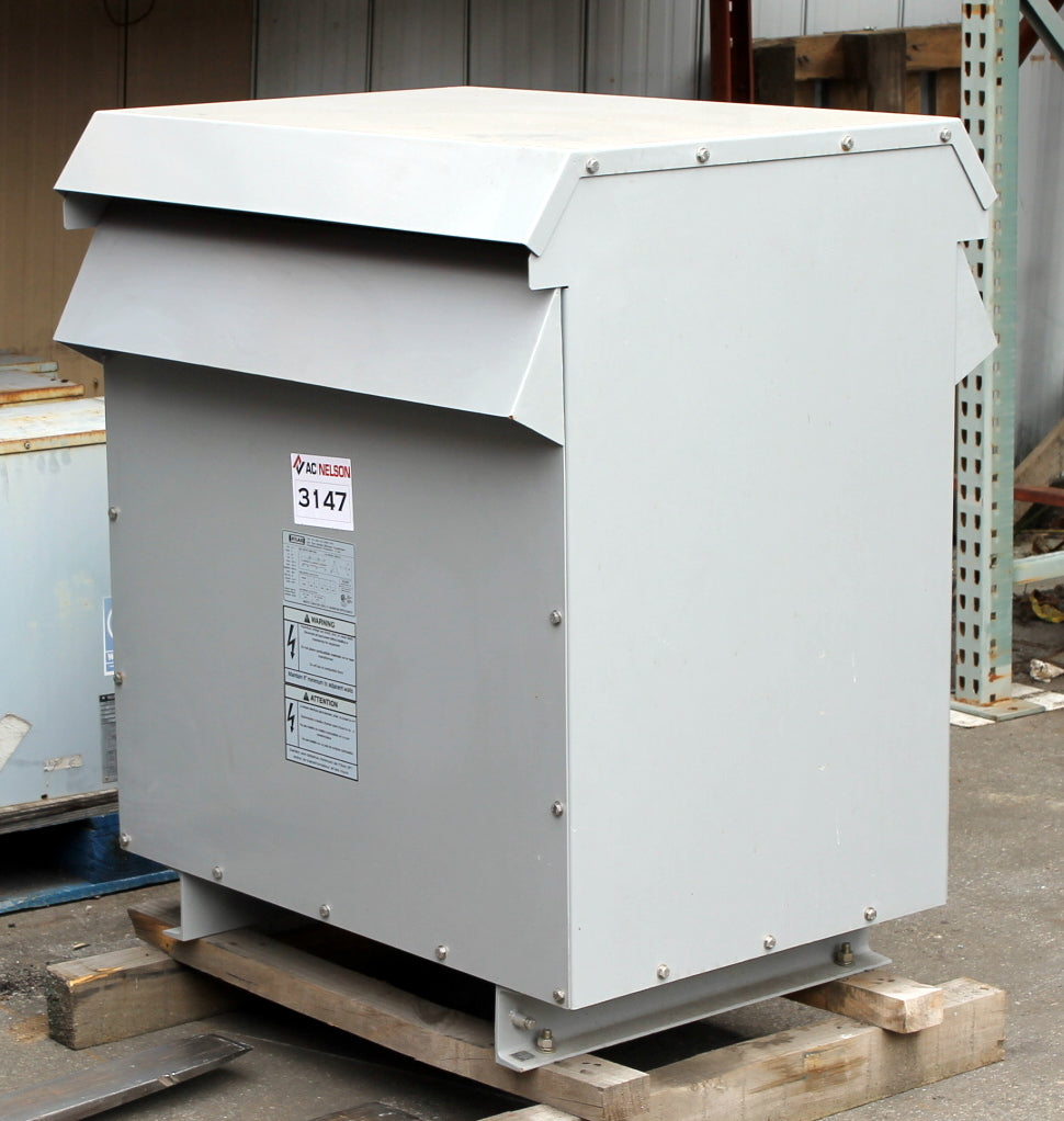 112 kVA ATLAS Reconditioned Transformer 600-120/208V Cat No AA3-112-6201-DYC SKU 3147