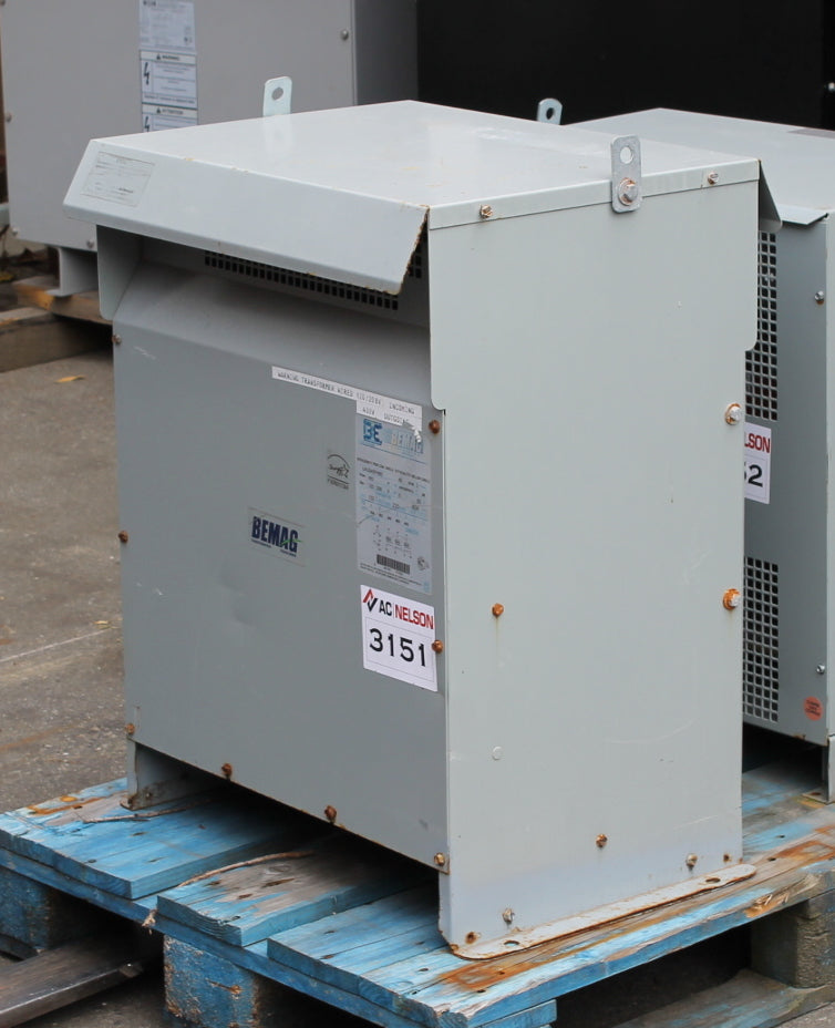 45 kVA BEMAG Reconditioned Transformer 480-120/208V Cat No UA3045P480 SKU 3151