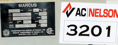 150 kVA MARCUS Reconditioned Transformer Cat No 629891 SKU 3201