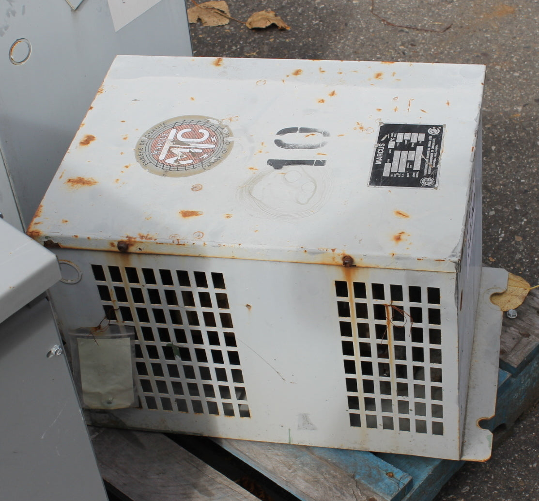 10 kVA MARCUS Reconditioned Transformer 600-480/240V Cat No 376-1186 SKU 3230