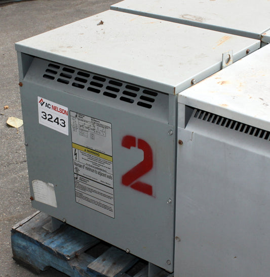 30 kVA JEFFERSON Reconditioned Transformer 600-277/480V Cat No 423-E005-474 SKU 3243