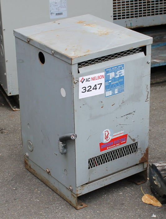 15 kVA DRESSER Reconditioned Transformer 480-120/240V Cat No 5DGX-15K SKU 3247