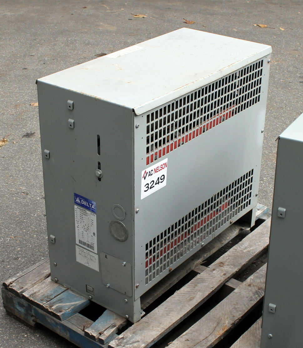 225 kVA DELTA Reconditioned Transformer 600-480/277V Cat No CAT00225VRA6XXCA SKU 3249