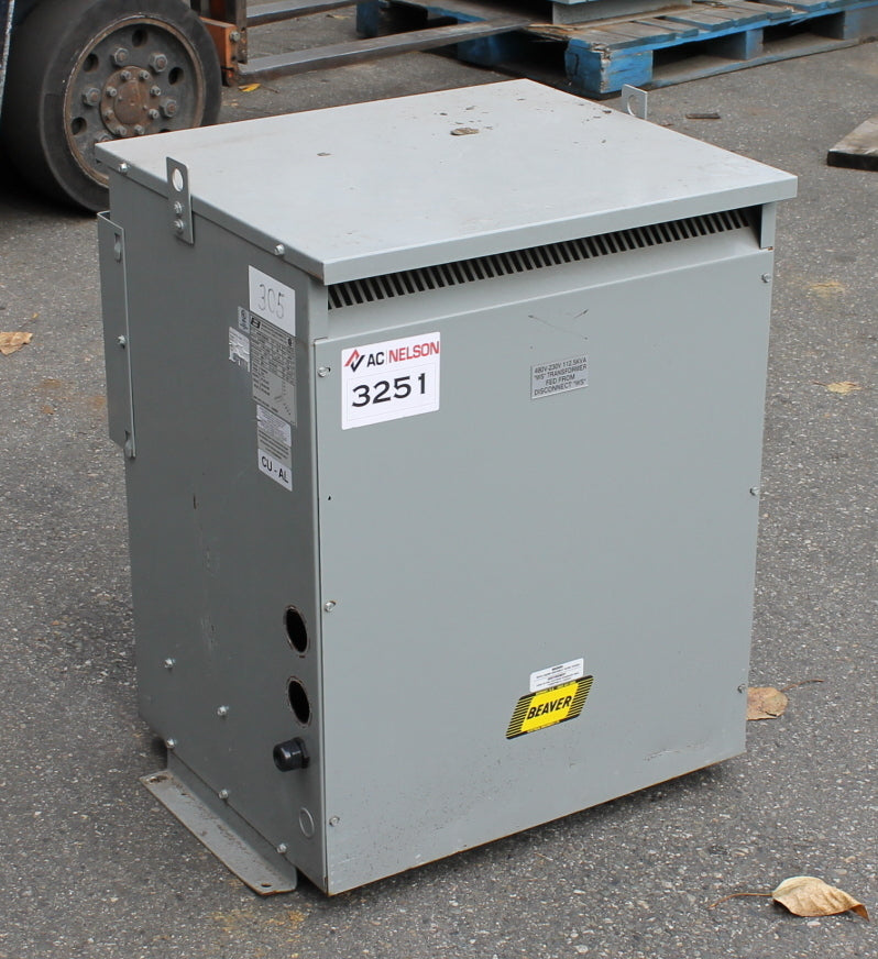 112.5 kVA REX Reconditioned Transformer 480-240V Cat No AVR112SK4C SKU 3251