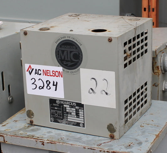 3 kVA MARCUS Reconditioned Transformer 480-120/240V Cat No MS3B2 SKU 3284