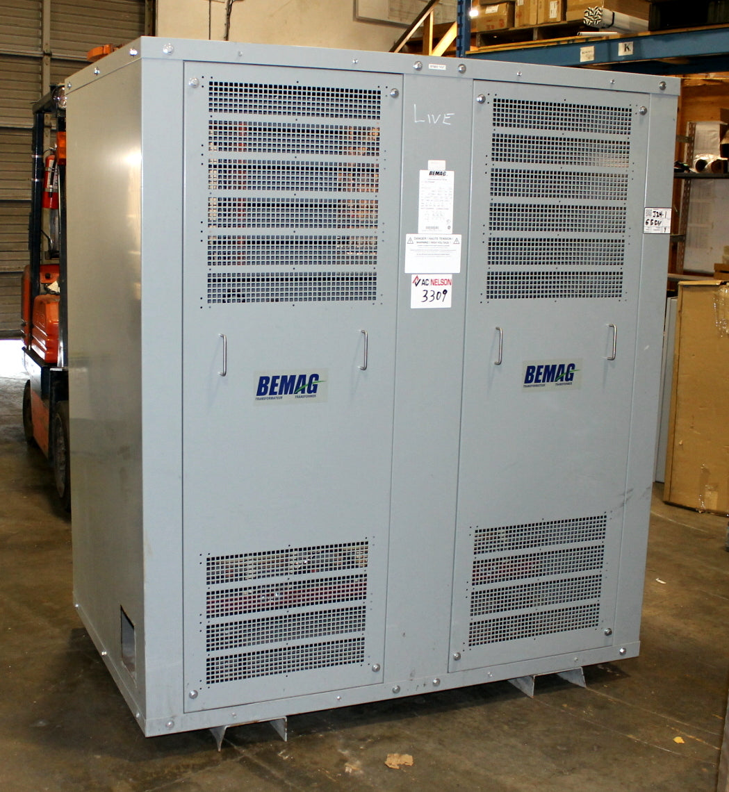 750 kVA BEMAG Reconditioned Transformer 600-277/480V Cat No UC3750S480 SKU 3309