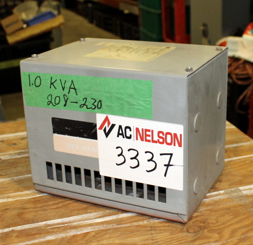 1 kVA REX Reconditioned Transformer 208-230V Cat No RC1BC1 SKU 3337