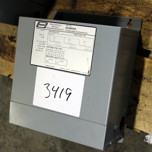 6 kVA Rex Reconditioned Transformer 240-208V Cat No AEJ6KH4A3 SKU 3419