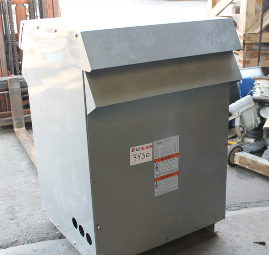 100 kVA Atlas Reconditioned Transformer 600-120/240V Cat No AA1-0100-6201-C SKU 3430