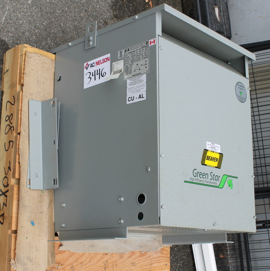 45 kVA Rex Reconditioned Transformer 480-120/208V Cat No TVR45S-H34A SKU 3446