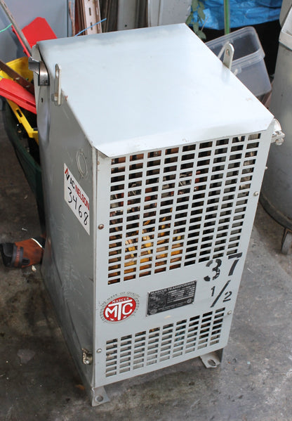 37.5 kVA Marcus Reconditioned Transformer 480-120/240V Cat No 14748-1081 SKU 3468