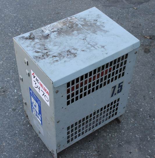 7.5 kVA Delta Reconditioned Transformer 480-120/240V Cat No DS0007 SKU 3470