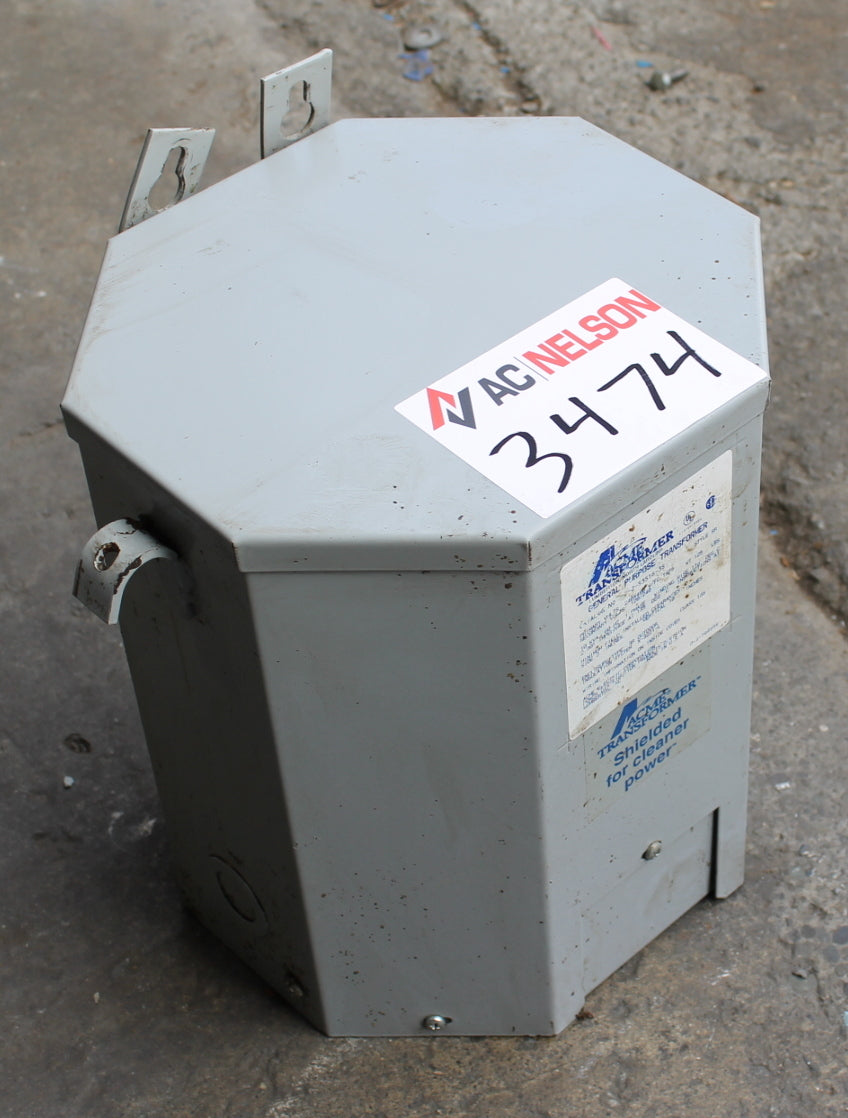 10 kVA ACME Reconditioned Transformer 240/480-120/240V Cat No T2-53516-3S SKU 3474