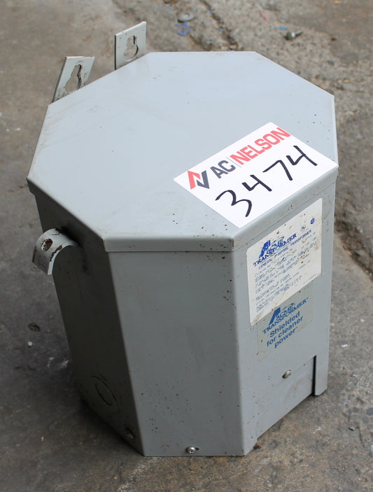10 kVA ACME Reconditioned Transformer 240/480-120/240V Cat No T2-53516-3S SKU 3474