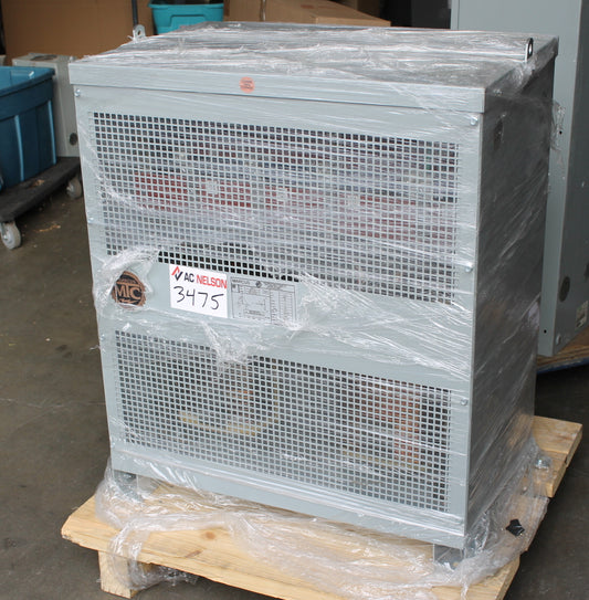 112.5 kVA Marcus Reconditioned Transformer 600-277/480V Cat No MTH112.5A4 SKU 3475
